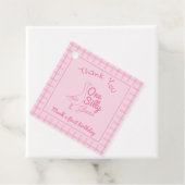 ワンガ間抜けースピンク手描きガール1st誕生日 フェイバータグ (インサイチュ)