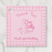 ワンガ間抜けースピンク手描きガール1st誕生日 フェイバータグ (正面)