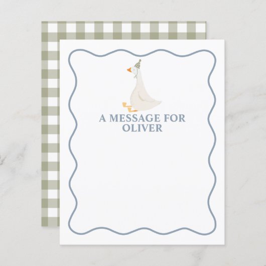 ワンガ間抜けースファースト誕生日タイムカプセル (正面/裏面)