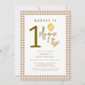 ワンガ間抜けースファースト誕生日パーティー 招待状 (正面)