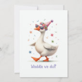 ワンガ間抜けースファースト誕生日パーティー 招待状 (裏面)