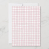 ワンガ間抜けースファースト誕生日招待状ピンク 招待状 (裏面)