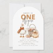 ワンガ間抜けースファースト誕生日招待状 招待状 (正面)