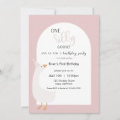 ワンガ間抜けースファースト誕生日招待状 招待状 (正面)