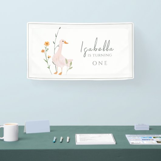 ワンガ間抜けースフェスト誕生日ミニマリズムクラシック 横断幕 (トレードショー)