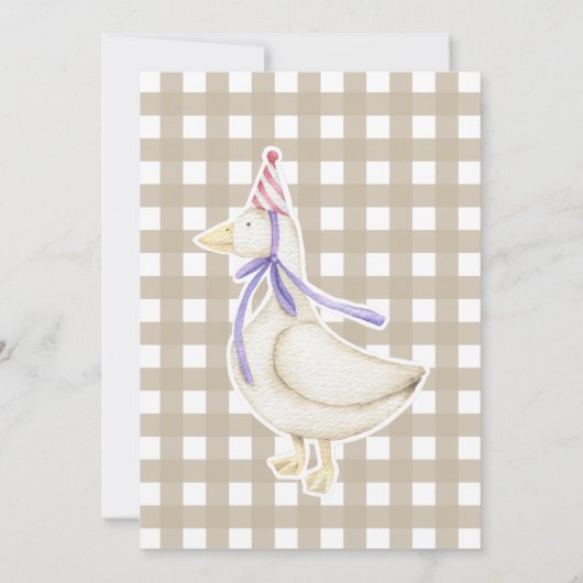 ワンガ間抜けースフ男女兼用ァスト誕生日 招待状 (裏面)