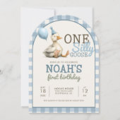 ワンガ間抜けースブカスタマイズルーズ1st誕生日アーチ 招待状 (正面)