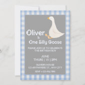 ワンガ間抜けースブルーギンガムボーイズバースデーパーティー 招待状 (正面)