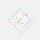 ワンガ間抜けースブルーギンガム1日 スタンダードカクテルナプキン (角)