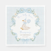 ワンガ間抜けースブルーボウギンガム1歳 スタンダードランチョンナプキン (正面)