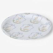 ワンガ間抜けースブルーボウクレストヴィンテージ ペーパープレート (アングル)