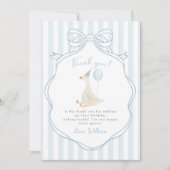 ワンガ間抜けースブルーボウファースト誕生日 サンキューカード (正面)