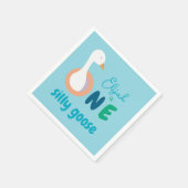 ワンガ間抜けースブルーボーイファースト誕生日パーティー スタンダードカクテルナプキン (角)