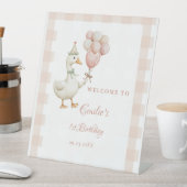ワンガ間抜けースベビー1stバースデーウェルカムサイン 台座サイン (インサイチュ)