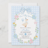 ワンガ間抜けースボウフローラ1st誕生日招待状 招待状 (正面)