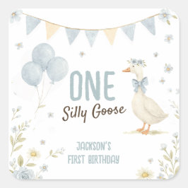 ワンガ間抜けースボーイファースト誕生日 スクエアシール