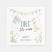 ワンガ間抜けースボーイファースト誕生日 スタンダードカクテルナプキン (正面)