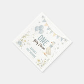 ワンガ間抜けースボーイファースト誕生日 スタンダードカクテルナプキン (角)