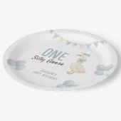 ワンガ間抜けースボーイファースト誕生日 ペーパープレート (アングル)