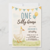 ワンガ間抜けースボーイファースト誕生日 招待状 (正面)