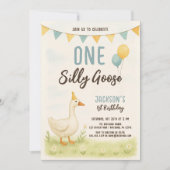 ワンガ間抜けースボーイファースト誕生日 招待状 (正面)