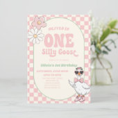 ワンガ間抜けースモダンレトロ第1誕生日パーティー 招待状 (スタンド正面)