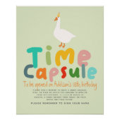 ワンガ間抜けース初誕生日タイムカプセル標識 ポスター (正面)