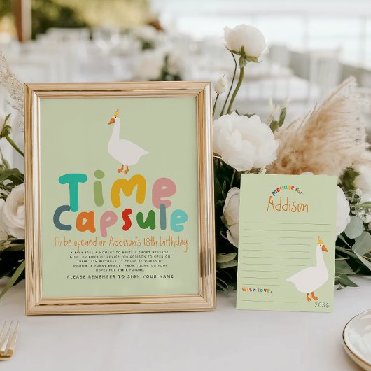 ワンガ間抜けース初誕生日タイムカプセル標識 ポスター