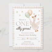 ワンガ間抜けース春パーティーファームファースト誕生日 招待状 (正面)