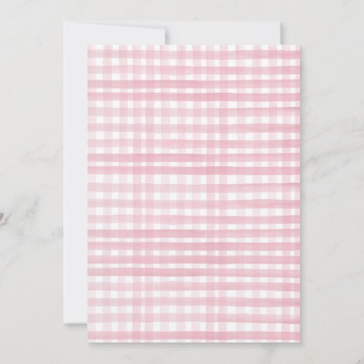 ワンガ間抜けース春パーティーファームファースト誕生日 招待状 (裏面)