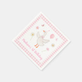 ワンガ間抜けース春ピンクデイジーファースト誕生日 スタンダードカクテルナプキン (角)