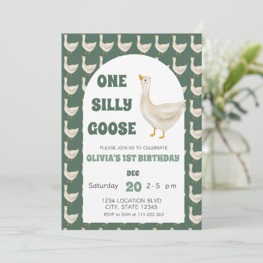 ワンガ間抜けース男女兼用パーティー誕生日 招待状 (スタンド正面)