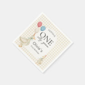 ワンガ間抜けース誕生日パーティー スタンダードカクテルナプキン (角)