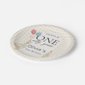 ワンガ間抜けース誕生日パーティー ペーパープレート (アングル)