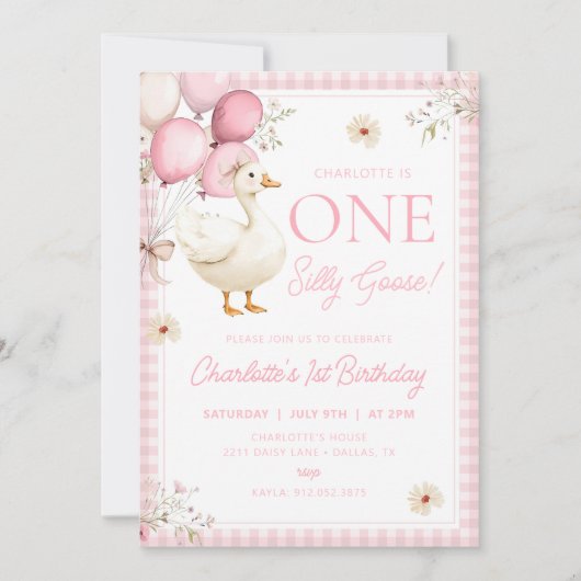 ワンガ間抜けース誕生日ファースト誕生日招待状 招待状 (正面)