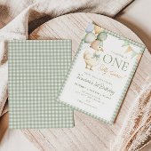 ワンガ間抜けース誕生日ファースト誕生日招待状 招待状