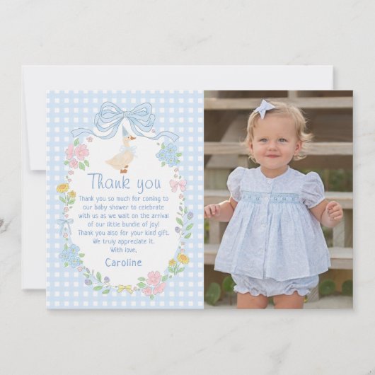 ワンガ間抜けース誕生日写真サンキューカード サンキューカード (正面)