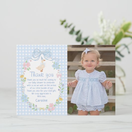 ワンガ間抜けース誕生日写真サンキューカード サンキューカード (スタンド正面)