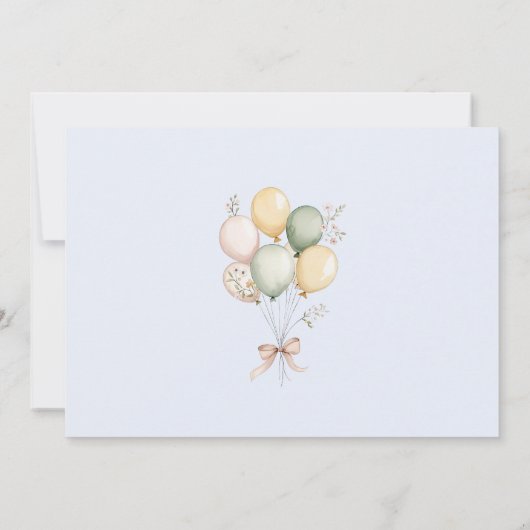 ワンガ間抜けース誕生日写真サンキューカード 招待状 (裏面)