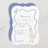 ワンガ間抜けース誕生日招待状 招待状 (正面/裏面)