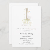 ワンガ間抜けース誕生日招待状 招待状 (正面/裏面)