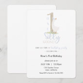 ワンガ間抜けース誕生日招待状 招待状 (正面/裏面)