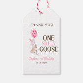 ワンガ間抜けース誕生日、ガール1stバースデーピンク ギフトタグ (正面)