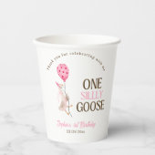 ワンガ間抜けース誕生日、ガール1stバースデーピンク 紙コップ (正面)