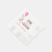 ワンガ間抜けース誕生日、ガール1stバースデーピンク 縁ありカクテルナプキン (角)