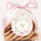 ワンガ間抜けース赤面ピンクボウガール1st誕生日 ラウンドシール