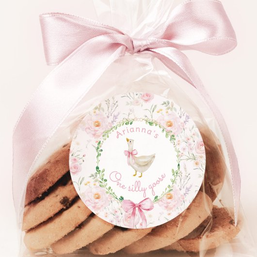 ワンガ間抜けース赤面ピンクボウガール1st誕生日 ラウンドシール