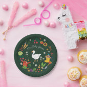 ワンガ間抜けース農家ガーデンテーマグリーン ペーパープレート (パーティー)