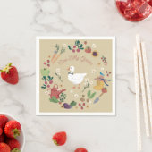 ワンガ間抜けース農家ガーデンテーマタン スタンダードカクテルナプキン (インサイチュ)