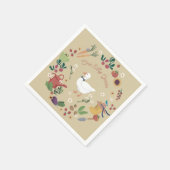 ワンガ間抜けース農家ガーデンテーマタン スタンダードカクテルナプキン (角)